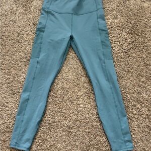 Fabletics PowerHold Teal Leggings